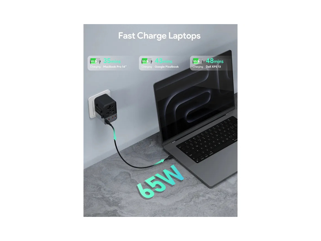 Buy Aukey PA-TA08A-GY 65W Travel Adapter 4C1A – Compact & Fast Charging in Qatar Buy Aukey PA-TA08A-GY 65W Travel Adapter 4C1A – Compact & Fast Charging in Qatar